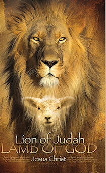  6 (10,5*15 ) 90 ,   "Lion of Judah. Lamb of God. Jesus Crist"   
