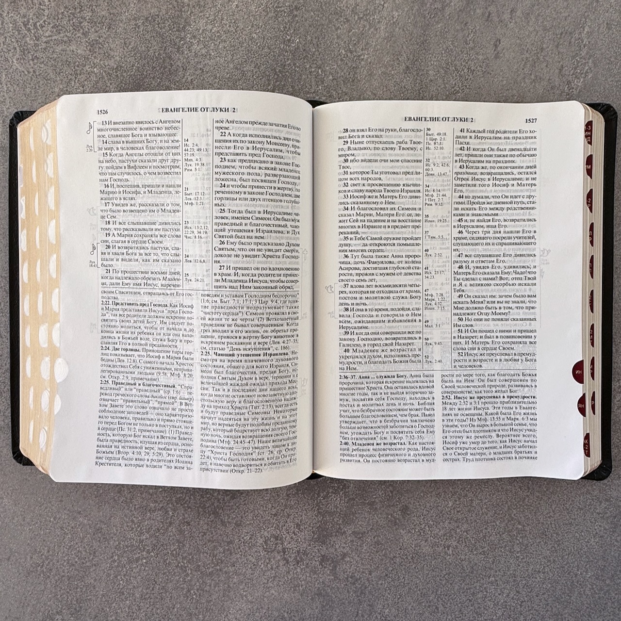 Библия с комментариями "Полноценная жизнь" 065TI, код 25065-9, кожаный переплет, две закладки, цвет черный пятнистый, цветные карты