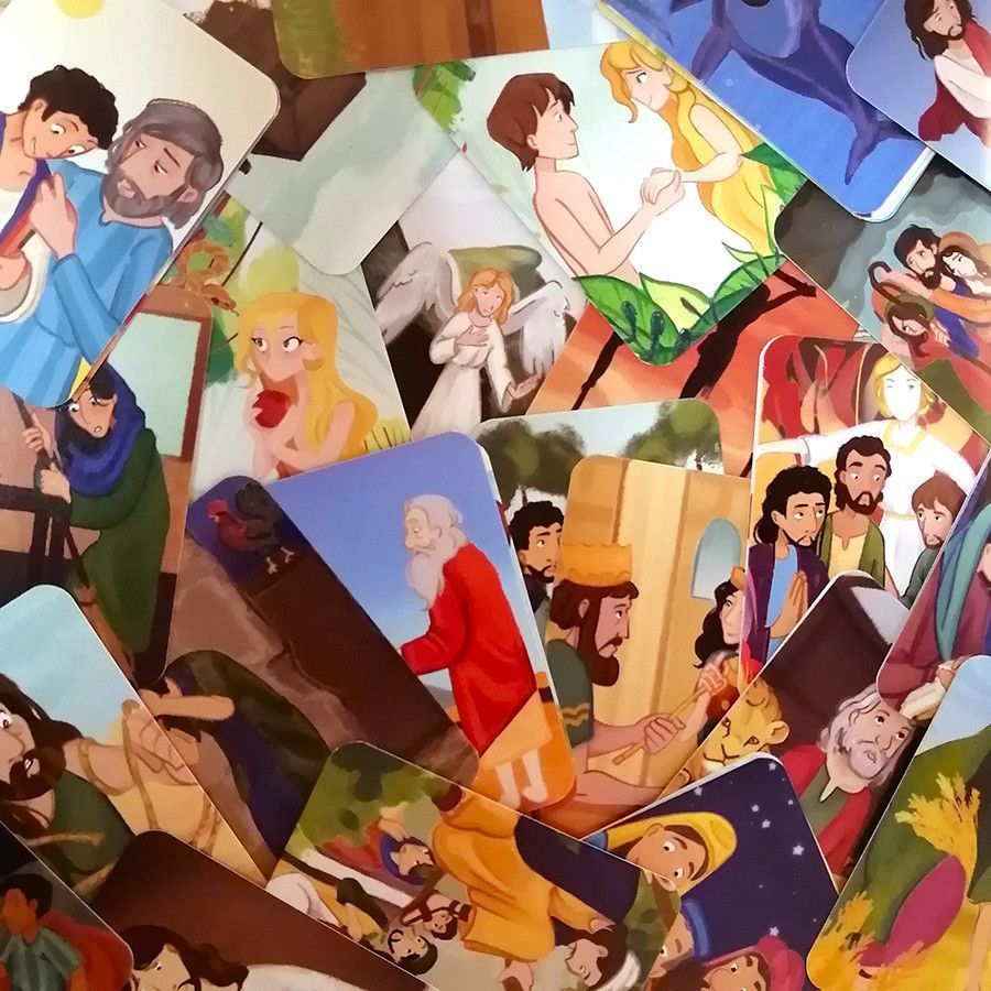 Игра "Угадай историю из Библии" Для детей 9+. 50 карточек.