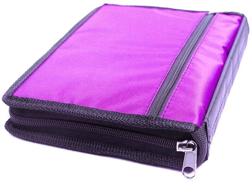 Чехол-сумка с ручкой на молнии для библии из гидронейлона цвет фуксия, размер 15*22,2  см.  Для библии 047-048 формата (13,7х20 см)