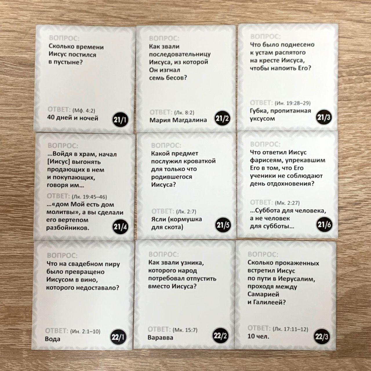 Настольная игра. Библейское лото. Иисус из Назарета. Для детей 10+
