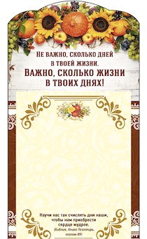 Магнит с отрывным цветным блоком на холодильник "Не важно сколько дней в твоей жизни. Важно, сколько жизни в твоих днях" размер 200*100 мм, код 202112