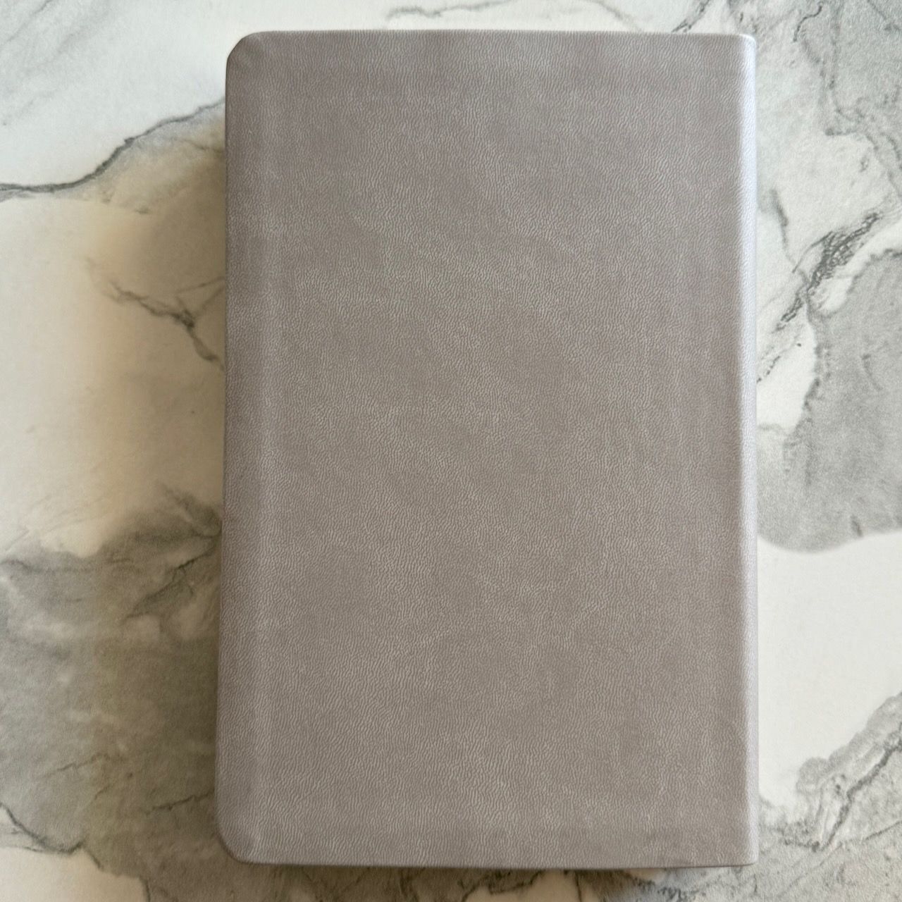 Библия 055 код 26055-47 термо штамп "терновый венец", переплет из эко кожи, цвет светло-серый, средний формат, 143*220 мм