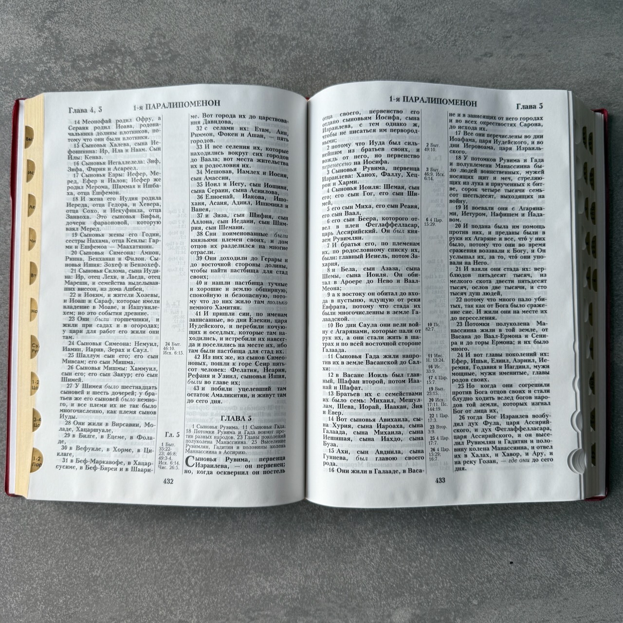 Библия 076ti код 25076-9,  "Семейная библия", мягкий переплет из эко кожи с индексами,  цвет бордо, размер 170x240 мм