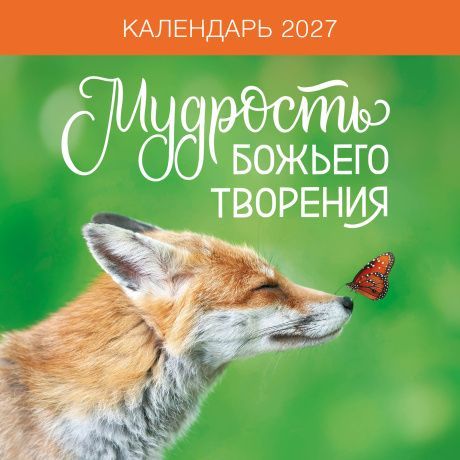 Календарь перекидной на скрепке на 14 страницах на 2027 год 30*30 см (большой) "Мудрость Божьего творения"