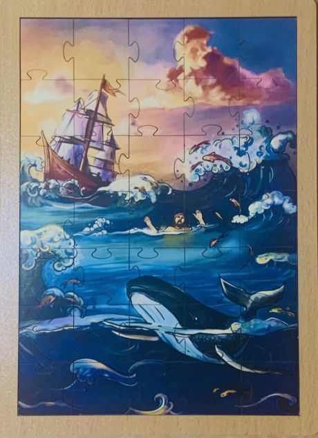 Пазл деревянный "Иона", размер в собранном виде 150*210 мм, 35  пазлов, для детей 3+