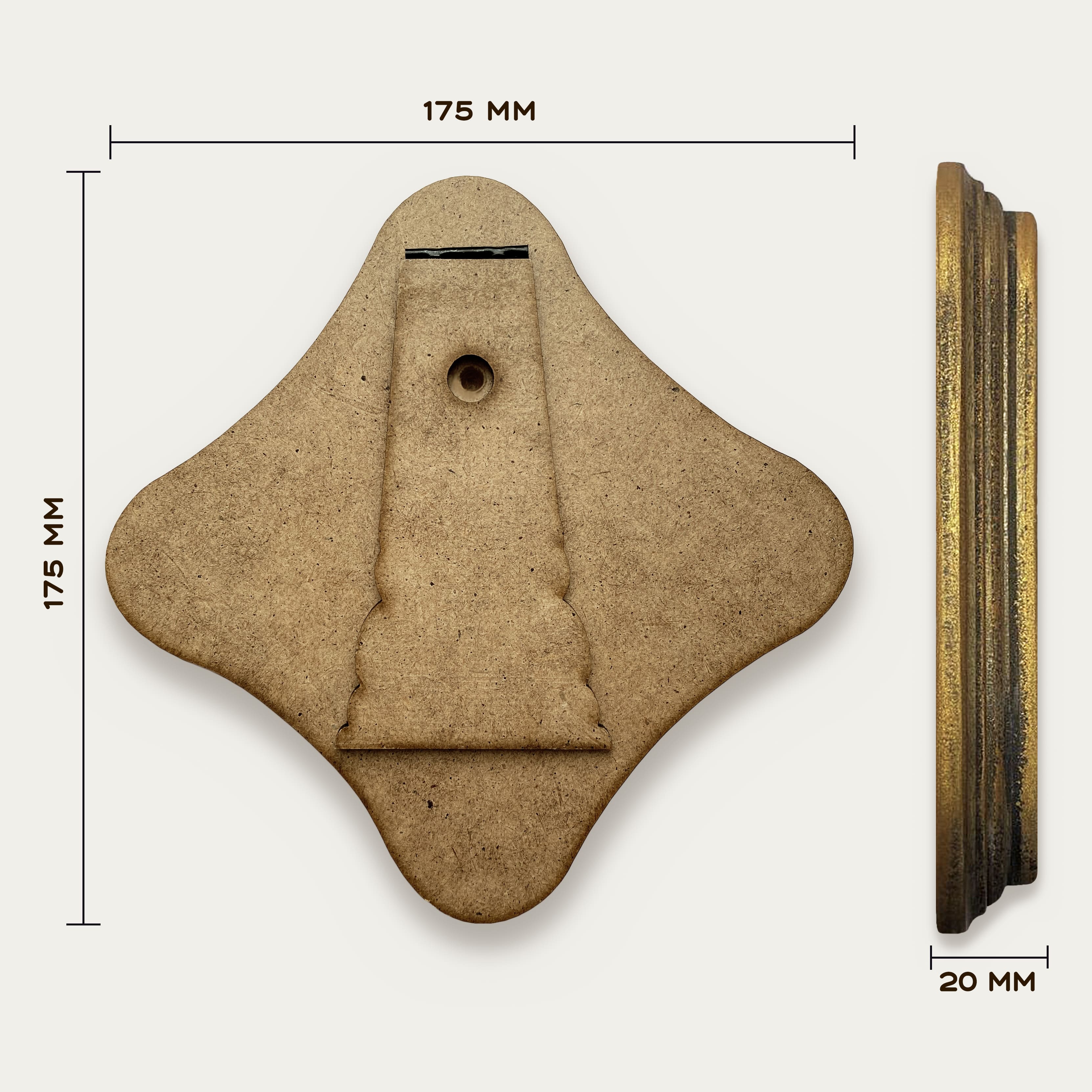 Молитвенная скрижаль в виде ромба из дерева "Бог мой - скала моя; на Него я уповаю; щит мой, рог спасения моего, ограждение мое и убежище мое; Спаситель мой, от бед Ты избавил меня!" 2 Царства 22:3. Цвет светло-коричневый