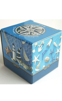 Подарочная цветная  коробка для кружки «морская»