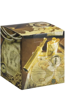 Подарочная цветная  коробка для кружки "Путешествие" мужская