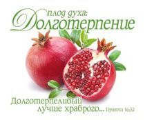 Открытка маленькая №332 - Плод духа: Долготерпение. Притчи 16:32