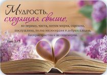 Календарь карманный на 2027 год "Мудрость, сходящая свыше, во-первых, чиста, потом мирна, скромна, послушлива, полна милосердия и добрых плодов, беспристрастна и нелицемерна" Иак 3:17
