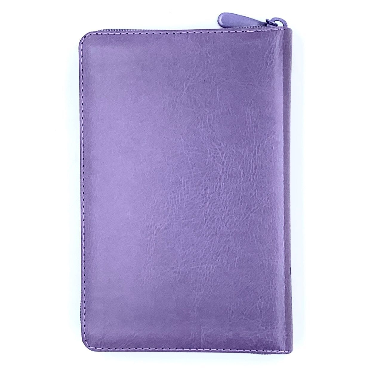 Библия 048 zti код 25048-30 термо штамп "сердце", переплет из искусственой кожи на молнии с индексами, цвет светло-фиолетовый, формат 125*195 мм