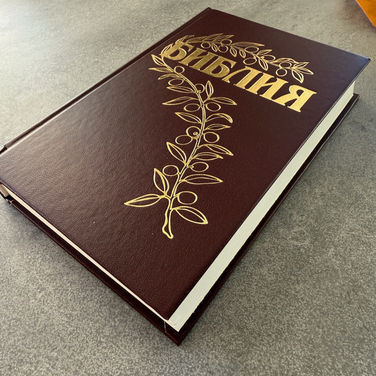 Библия Геце 057, код 25057-2, цвет бордо, твердый переплет, две закладки, цветные карты, приложение Библейский спутник, размер 138*213 мм