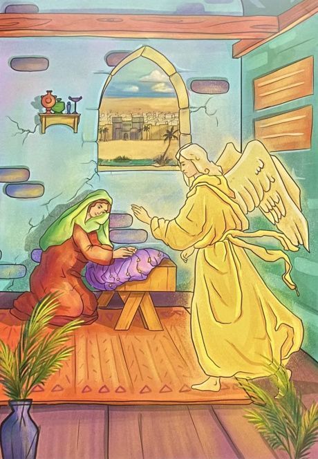 Пазл "Благовещение", размер в собранном виде 150*210 мм, 35  пазлов, для детей 3+