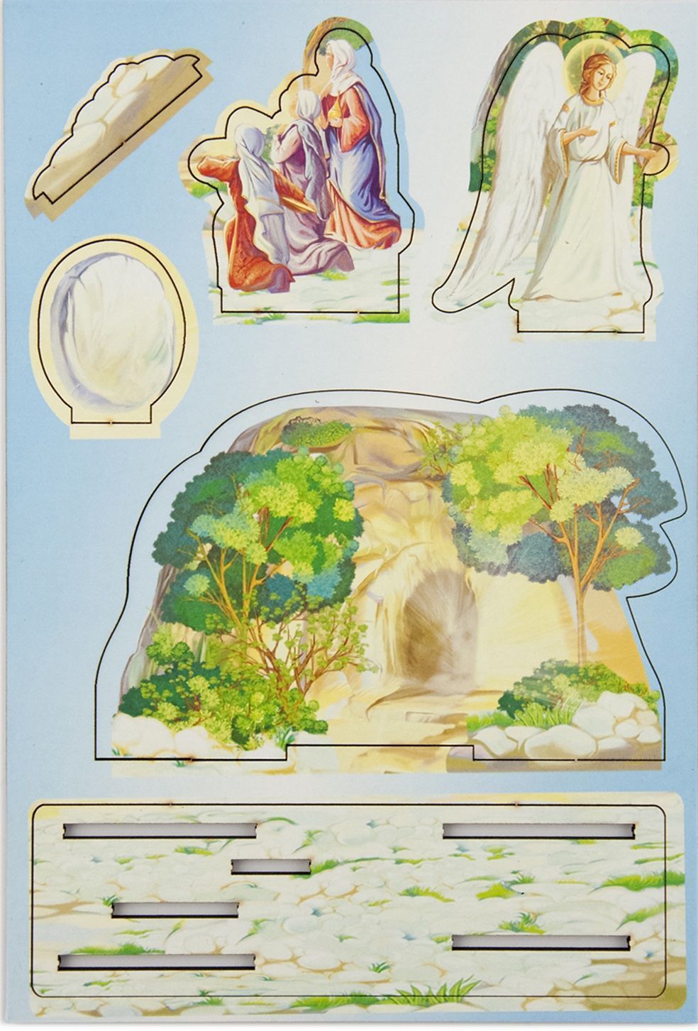 Настольный деревянный 3Д сувенир "Ангел у гроба!", размер 14,5*21 см