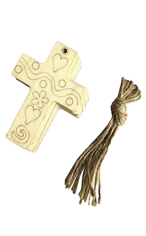Подвеска-сувенир для раскрашивания "Крест деревянный", размер 6,4*9,1 см