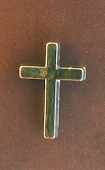 Значок "Крест" металлический , цвет "золото"