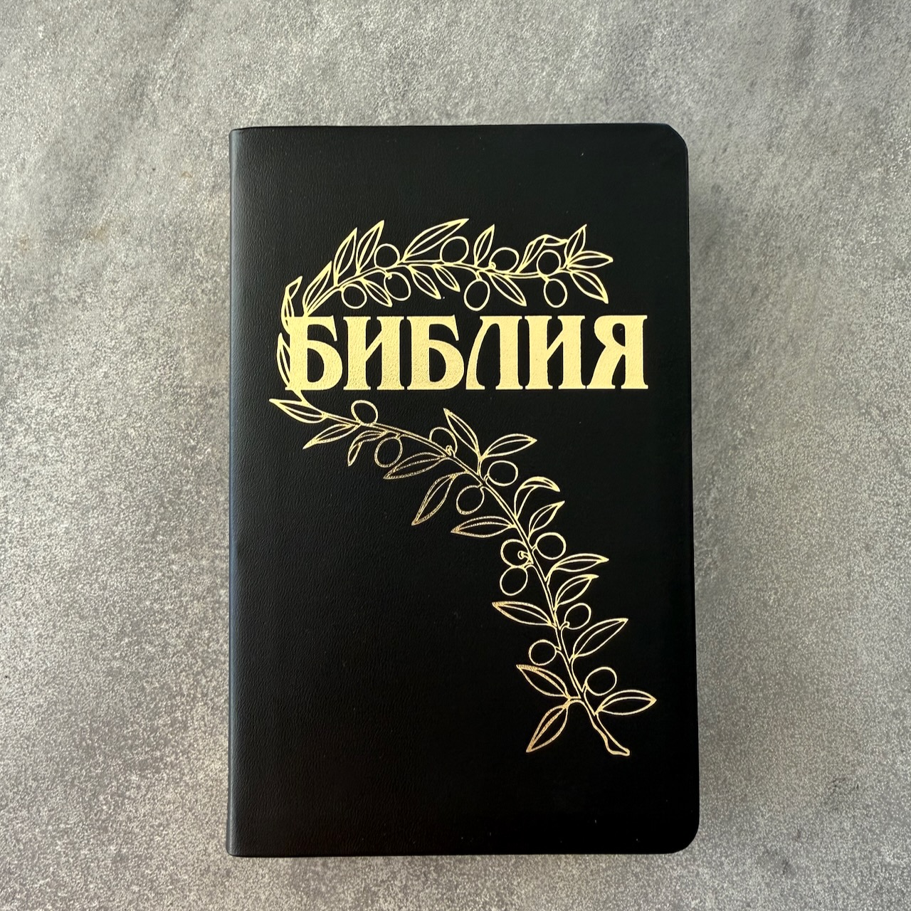 Библия Геце 057, код 25057-11, цвет черный гладкий, кожаный переплет, золотой обрез, две закладки, цветные карты, приложение Библейский спутник, размер 140*216 мм