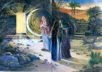 Пазл "Мироносицы", размер в собранном виде 150*210 мм, 35  пазлов, для детей 3+,  упаковано в бархатный мешочек