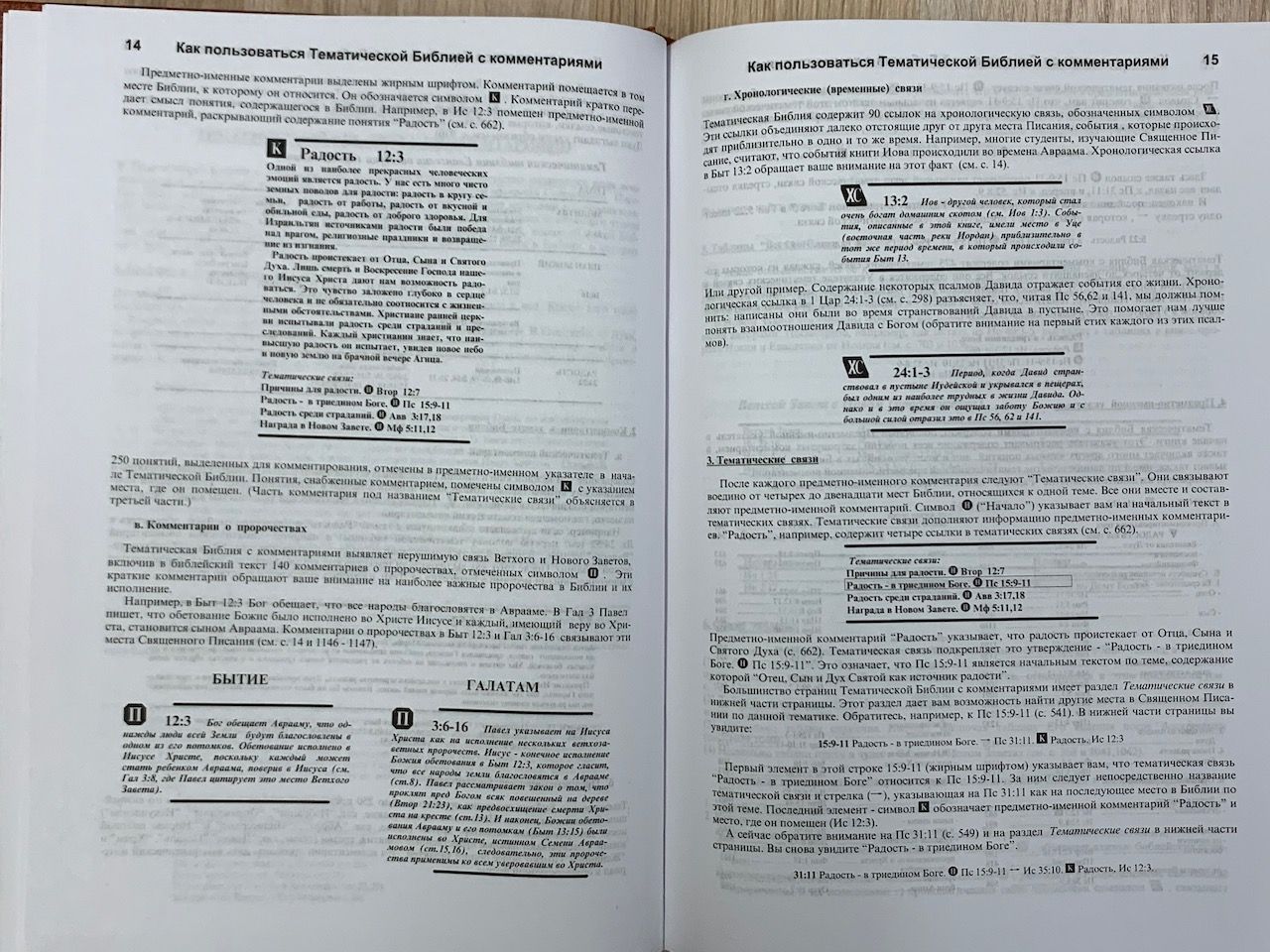 Библия тематическая с комментариями (красная)