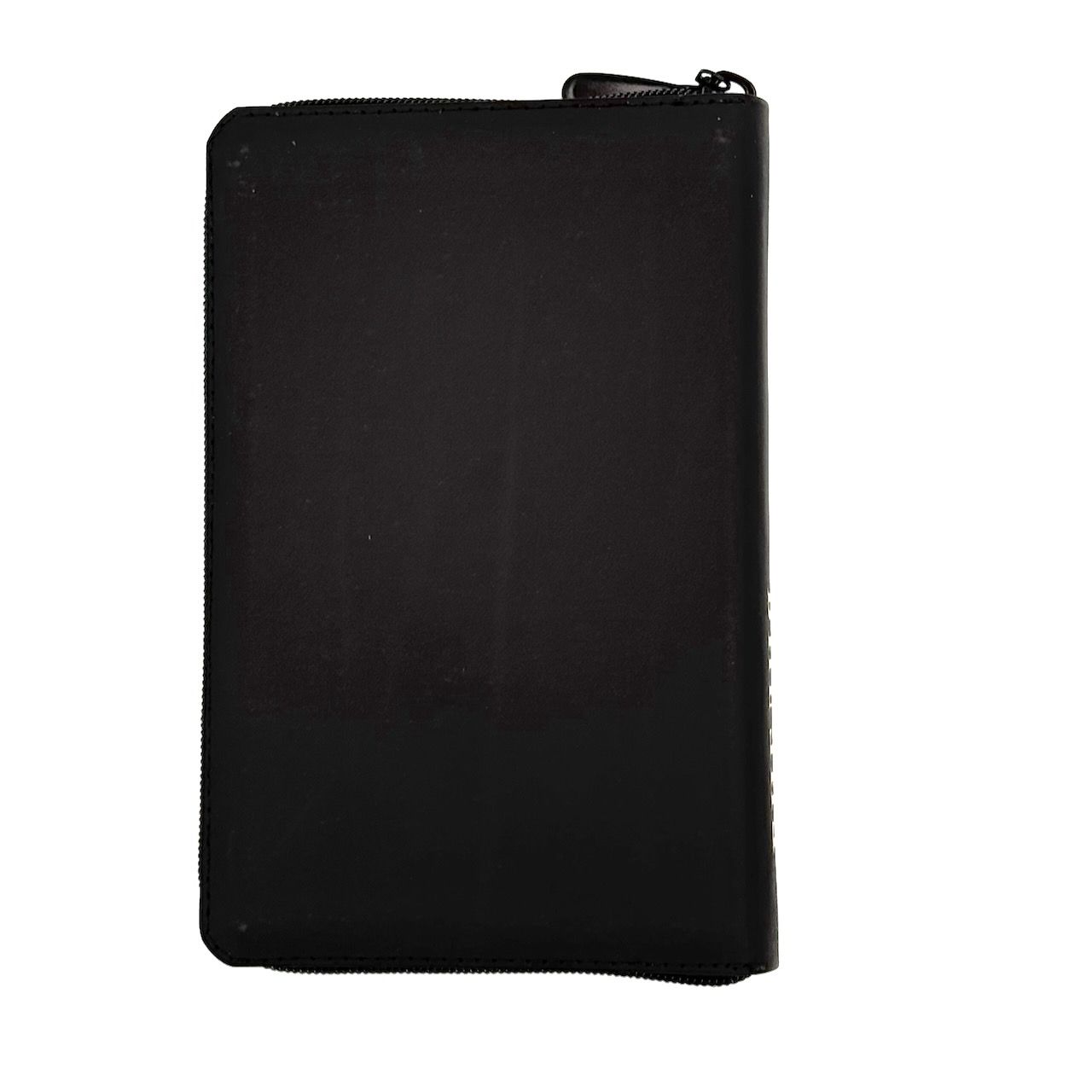 Библия 048 zti код 25048-6 дизайн "золотой лев", кожаный переплет на молнии с индексами, цвет черный с прожилками, формат 125*195 мм