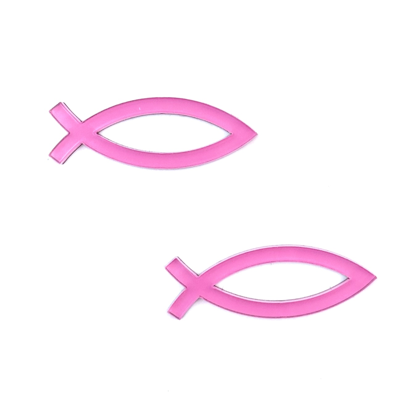 Наклейка "Рыбка" пластик 4,5*1,5 см, толщина 3мм, цвет сиреневый