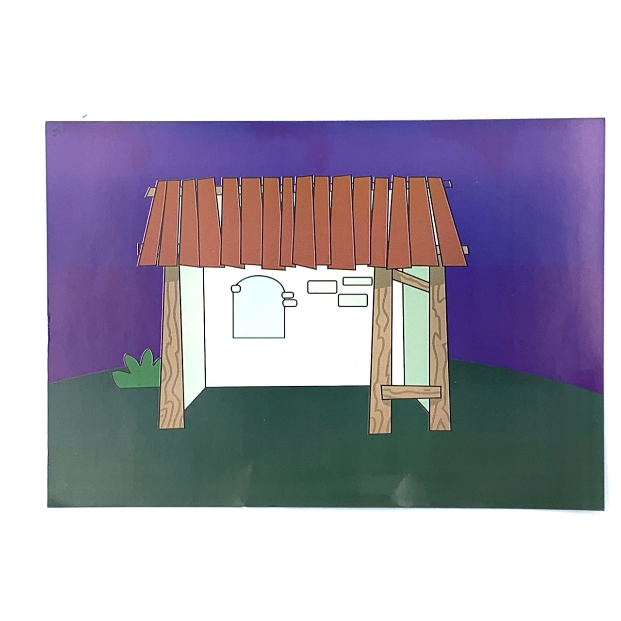 Рождественская история. Поделка с наклейками. Карточки, наклейки, задания. Для детей 4+