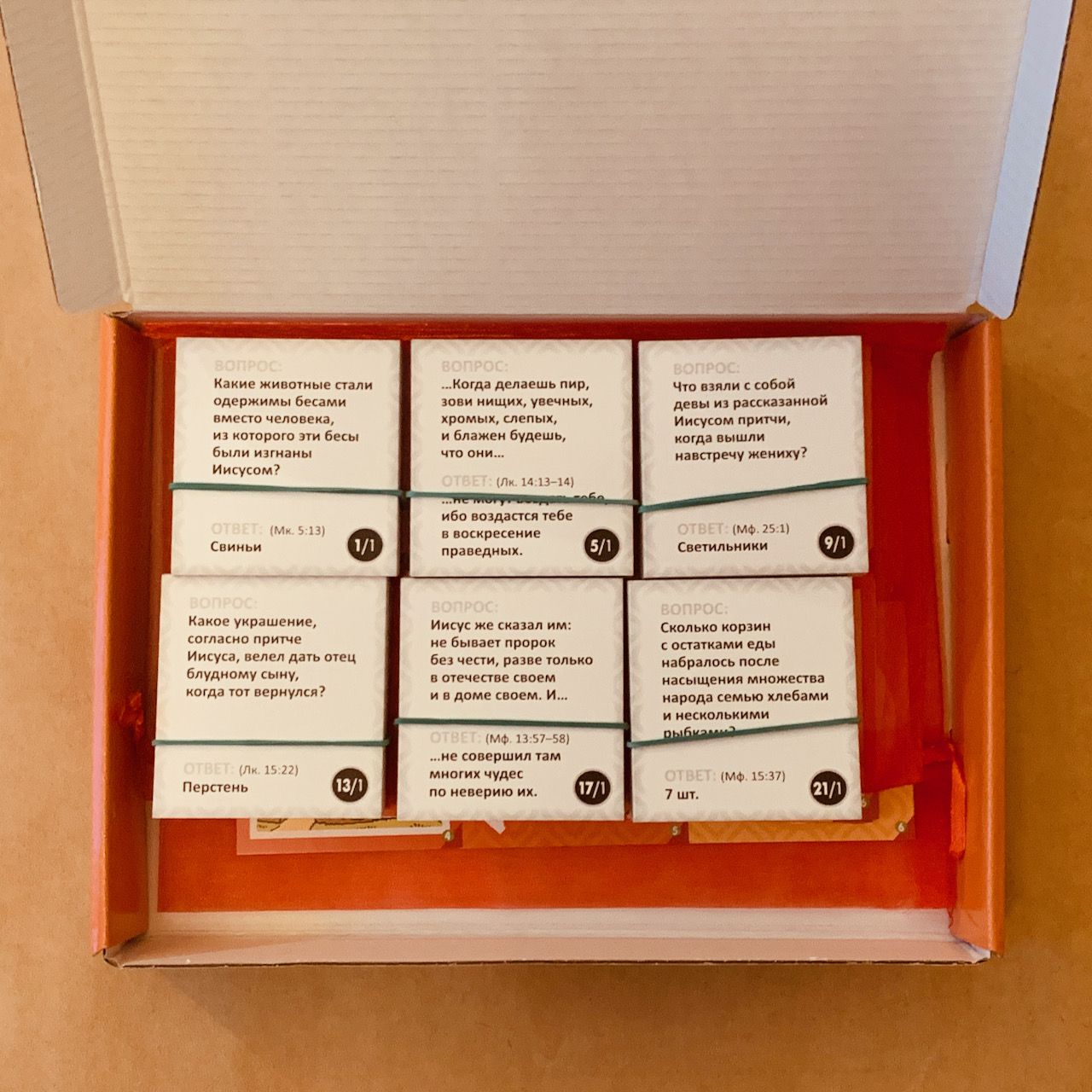 Настольная игра. Библейское лото. Чудеса и притчи Иисуса Христа. Для детей 10+