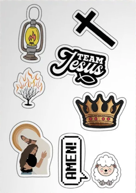 Наклейки листами А6 формата "Светильник" (7 наклеек)