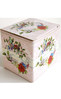Подарочная цветная  коробка для кружки «цветы»