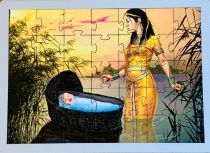 Пазл деревянный  "Младенец Моисей", размер в собранном виде 150*210 мм, 35  пазлов, для детей 3+