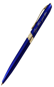 ручка шариковая с поворотом,  "Один Бог, одна вера", цвет синий