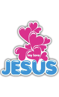   "my love JESUS"  (   ,  ,  ,  ),  13*13 ,       