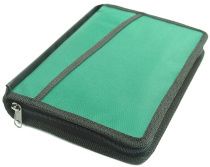 Чехол-сумка с ручкой на молнии для библии из гидронейлона цвет изумрудный, размер 14,4*22 см.  Для библии 051-053 формата (14х20см)