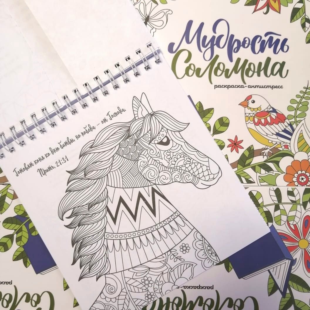 Мудрость Соломона. Раскраска-антистресс. Помогает еще лучше понять книгу Притч и выучить библейские стихи.