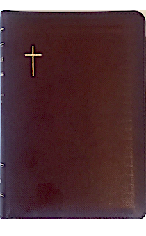 БИБЛИЯ 047zti формат, переплет из эко кожи под крокодила на молнии с индексами, цвет бордо, золотой Крест, золотой обрез, средний формат, 135*185 мм, хороший шрифт), код 11454_15