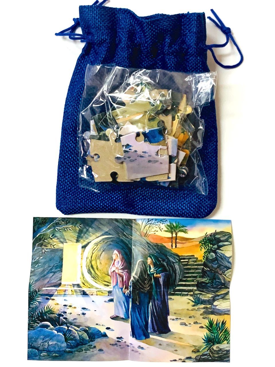 Пазл "Мироносицы", размер в собранном виде 150*210 мм, 35  пазлов, для детей 3+,  упаковано в бархатный мешочек