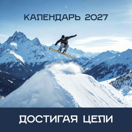 Календарь перекидной на скобе Мужской "Достигая цели" на 29*29 см на 2027 (планер) на 12 листах