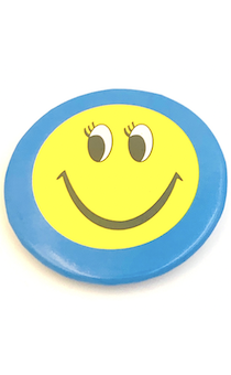 Значок "Смайлик" цвет синий, диаметр 4,5 см