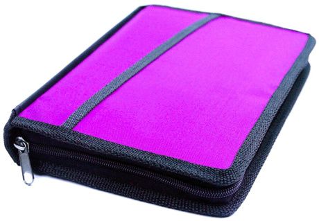 Чехол-сумка с ручкой на молнии для библии из гидронейлона цвет фуксия, размер 14*20 см.  Для библии 043-046 формата (12,5х18см)